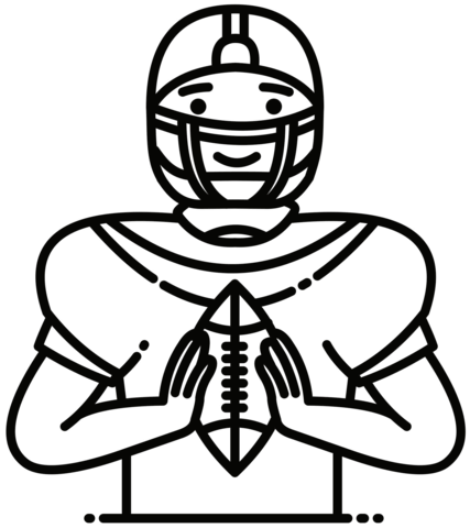 Wide Receiver Coloring Page